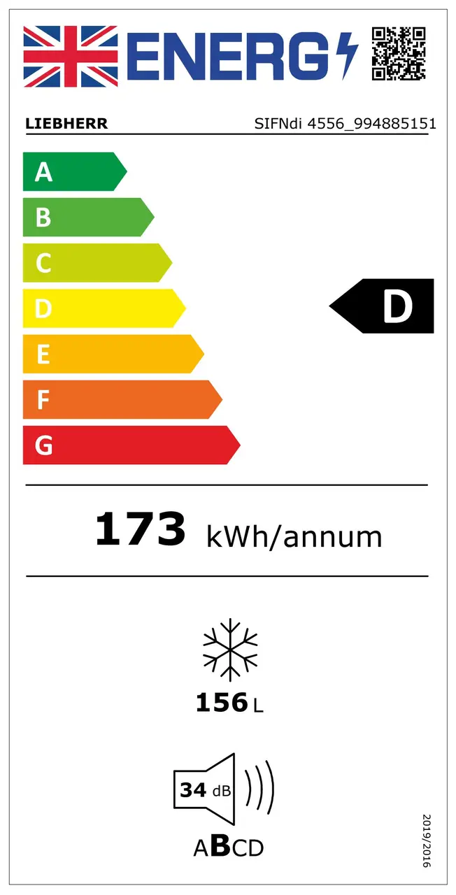 SIFNdi 4556 Prime NoFrost Freezer for integrated use with NoFrost